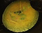 Foto langkah ke 3 dari resep Sayur Daun Singkong teri tahu telur puyuh Masak Santan.