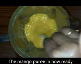 A picture of step 1 of Mango Mastani.