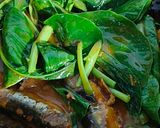 รูปขั้นตอนการทำที่ 1 ของ "ยอดคะน้าผัดปลากระป๋อง" 🐟🌿😋