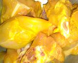 A picture of step 1 of Chicken curry with white rice.