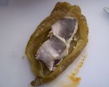 Foto del paso 14 de la receta Pimientos verdes rellenos de pescadilla confitada