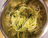 A picture of step 11 of Chicken Florentine Meatballs over Zucchini Noodles.
