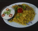 A picture of step 3 of Aloo masala Rice.