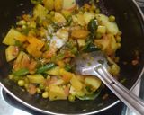 A picture of step 5 of SIMPLE and QUICK ALOO MATAR MASALA.