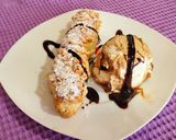 Foto del paso 7 de la receta: Rollitos de hojaldre rellenos de dulce de membrillo, almendras y leche condensada