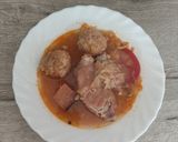 199 7. Csülkös füstölt húsos gombócos savanyú káposzta 😋 recept fázis 6 fotója