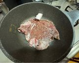 A picture of step 2 of Japanese Wagyu Beef with Egg yolk.