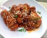 Foto langkah ke 7 dari resep Ayam goreng pedas ala Korea(yangnyeom tongdak).