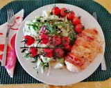 Sajtos - baconös Hasselback csirkemell recept fázis 6 fotója