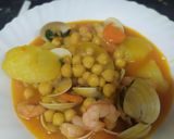 Foto del paso 6 de la receta: Garbanzos con gambas y almejas