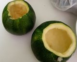 Foto del paso 1 de la receta: Zapallo italiano relleno con champiñones