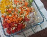 A picture of step 2 of Black Eyed peas salad chaat (tiffin for adult or kids).