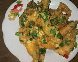 Foto langkah ke 6 dari resep Udang goreng tepung keju saos lemon telur asin.