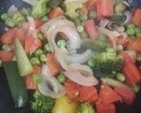 A picture of step 7 of Fish with soutay Vegetables & Baked Fishy Parcels.