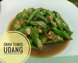Foto langkah ke 3 dari resep Okra tumis udang.