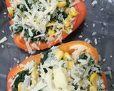 Foto del paso 6 de la receta: Morrones rellenos light con cortorno fresco