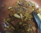 A picture of step 2 of Eggplant /Brinjal Gotsu.