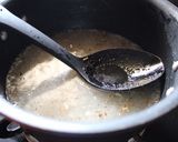 A picture of step 3 of Chandrakantalu(Moong Dal Fried Burfi).