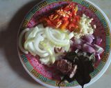 Foto langkah ke 3 dari resep Tumis Bunga Pepaya & Teri Nasi.