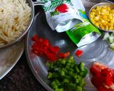 A picture of step 1 of Rotini pasta salad.