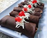 Foto langkah ke 3 dari resep Dadar Gulung isi pisang coklat ❤.