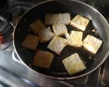 A picture of step 3 of Kesari bread shahi tukde.