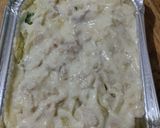 Foto langkah ke 4 dari resep Kentang Panggang Topping Carbonara Ayam.