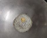A picture of step 3 of Roti ki sabji (leftover rotis in spiced buttermilk).
