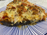 Berenjena rellena de pollo (Thermomix)