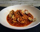 Foto del paso 12 de la receta: Arroz integral meloso con pulpo y berberechos frescos