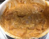 A picture of step 2 of Achari chicken kabab.