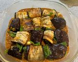 A picture of step 3 of Stuffed Aubergine in Coconut Dal.