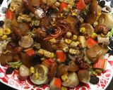 Foto del paso 3 de la receta: Ensalada de palmitos con cangrejo, manzana caramelizada y anacardos con miel y con vinagre balsámico de Módena
