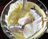 A picture of step 1 of Bhatki macher paturi.