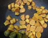 A picture of step 8 of Mustard gravy vali gatte ki sabji with chapati.