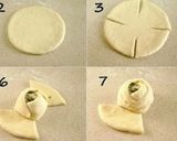 A picture of step 4 of Rose shaped bread rolls.