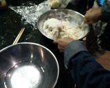 A picture of step 2 of Chinese dumplings.