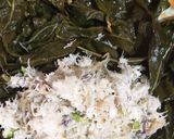 Foto langkah ke 3 dari resep Buntil Daun Pepaya mix Daun Singkong.