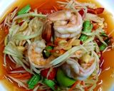 รูปขั้นตอนการทำที่ 8 ของ ส้มตำปลาร้ากุ้งลวก