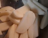 A picture of step 2 of Thick Fries/ Chips.