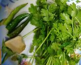 A picture of step 1 of Radish and coriander leaves chutney.