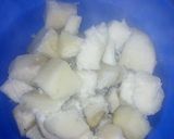 A picture of step 1 of Yam balls.