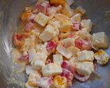 A picture of step 2 of Kadhai Paneer my style.