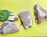 A picture of step 2 of Pork Cutlet with Shiso and Cheese.