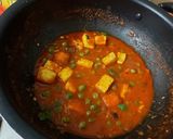 A picture of step 4 of Matar paneer.