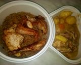 A picture of step 2 of Brown rice with potato and carrot gravy.