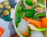 Hình bước làm 4 của món Hộp Cơm Vui Vẻ 5:(sườn non kho,đậu hủ chiên sả...)