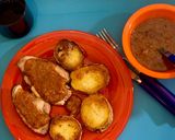 Foto del paso 11 de la receta: Bondiola con salsa frutal y mis papas dos cocciones