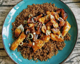 Foto del paso 4 de la receta: Pollo y champiñones al teriyaki con quinoa