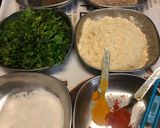 A picture of step 1 of Coriander vadi.